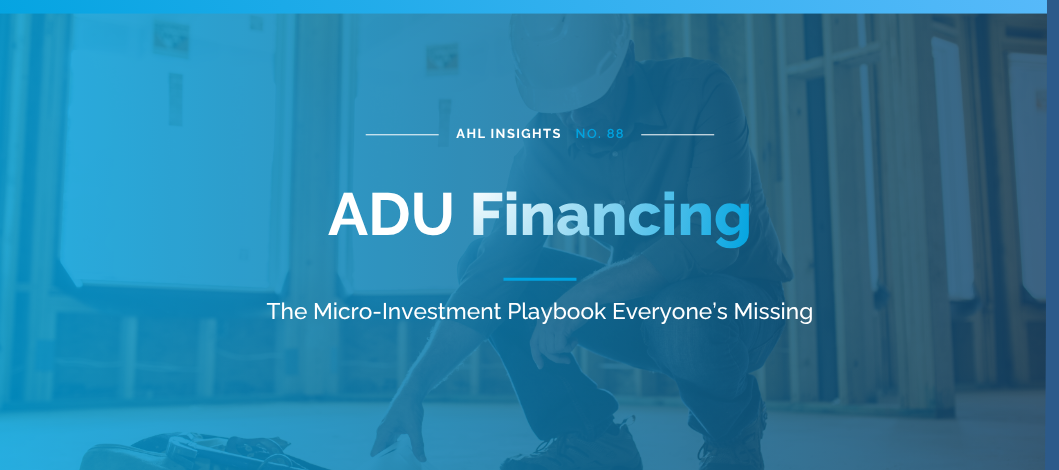 ADU Financing for real estate investors