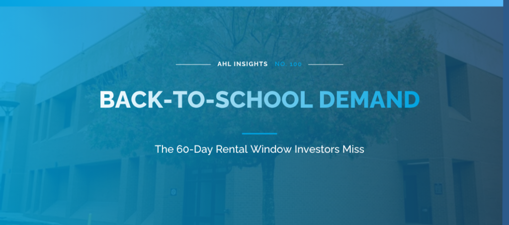 AHL Insights: back-to-school rental demand August September window